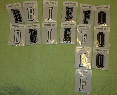 Horizon*Iron-it-out*4L×2W Peel & Stick*Iron-on Varsity Letter*B*D*E*F*I*O