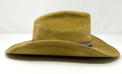 Vintage YA Cowboy Western Hat M 7-7 1/8 Camel Brown Faux  display picture 2