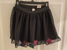 JUSTICE GIRLS SKIRT BLACK TUTU WITH STAR CONFETTI IN IT NEW WITH TAGS SZ 6/7