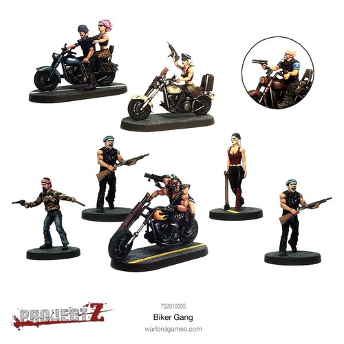 Warlord Games Project Z Zombie Miniature Game Biker Gang 28mm Dead Walking - Picture 2 of 4