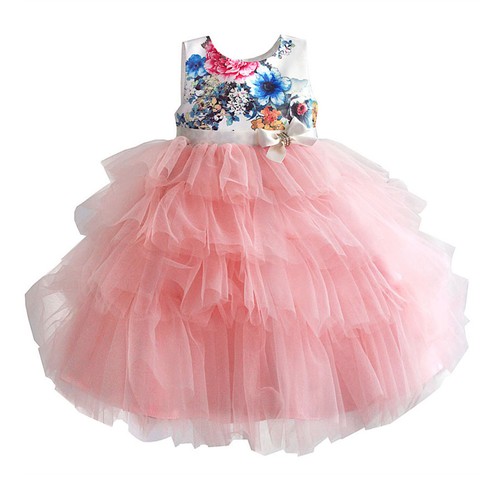 Vestito Elegante Cerimonia Abito Bambina Tulle Rosa Girl Party Dress  DGZF041 | eBay