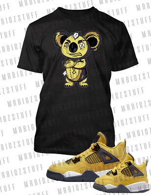Retro Lightening Air J4 Sneaker Tee Shirt Bear Got Attitude Tee Graphic T Shirt