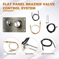 1/2 PSI Fire Pit Gas Burner Flame Failure Safety Valve Control Systems Panel Kit