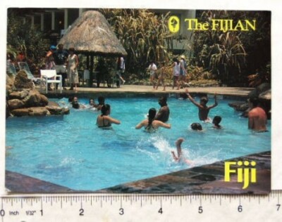 Postkarte 1990 Das Fidschian Hotel Einer von zwei Pools