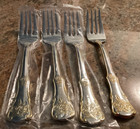 Royal Albert OLD COUNTRY ROSES Set 4 Dessert Forks 18/10 Unused Flatware China
