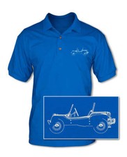 1964 Meyers Manx Buggy Vw Adult Pique Polo Shirt - Side View