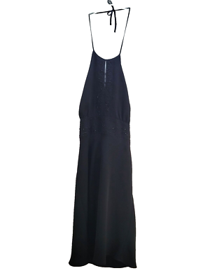 jcpenney black party dresses NWT Vintage 16 Black Halter Party Dress Dawn Joy Evening Gown Lined JCPenney