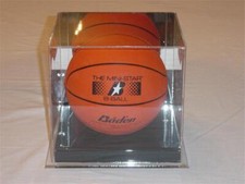 NEW DELUXE MEDIUM MINI BASKETBALL DISPLAY CASE W MIRROR