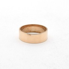 Solid 10k Gold Flat Wide Baby Child Band Ring Antique sz1
