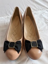 Cole Haan Tali Grand.OS Leather Wedge Ballet Flats with Bow Accent