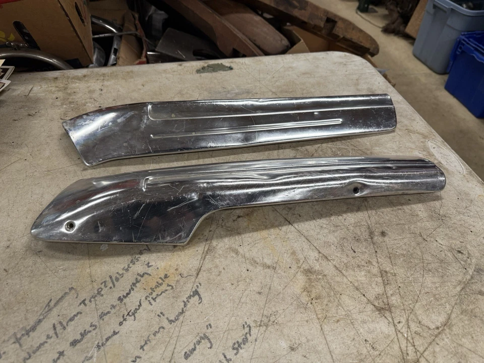 Pontiac Catalina Bonneville 1966-1968 asiento de banco moldura lateral par de cubiertas Foto 2 de 4