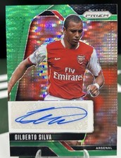 Gilberto Silva Arsenal/Brazil Legend SP RARE Green Pulsar Auto Pack Fresh