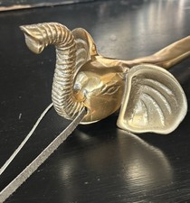 Vintage Brass Large Shoe Horn w/ Elephant Head