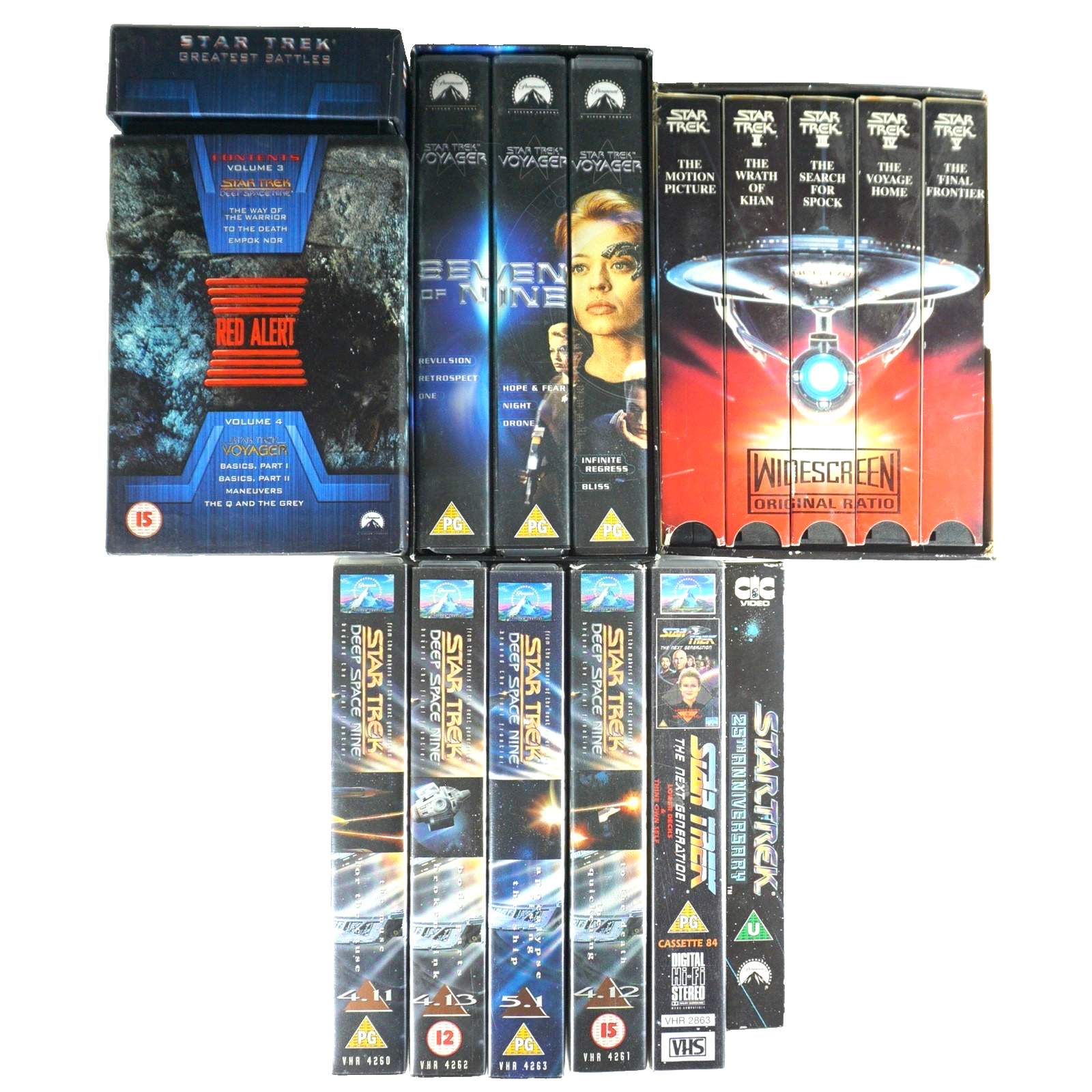 Job Lot Of Star Trek - VHS Videos - Boxsets - Greatest Battles - Seven Of Nine