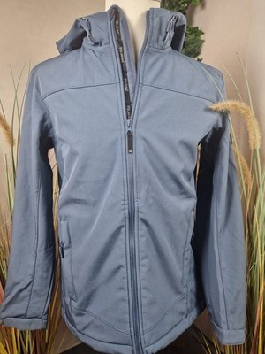 Polarino Softshelljacke Langarm Blau Kapuze Herren - Gr. 44 & 58