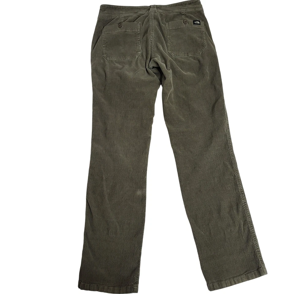 The North Face 灯芯绒工装裤女式 0 码卡其色实用拉链口袋 — 第 2/4 张图片