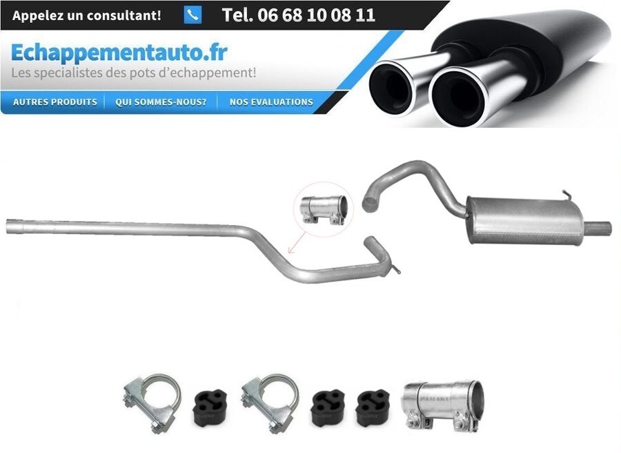 Échappement complet arrière Chrysler PT Cruiser 2.0 pot silencieux avec accessoires 2001 2002