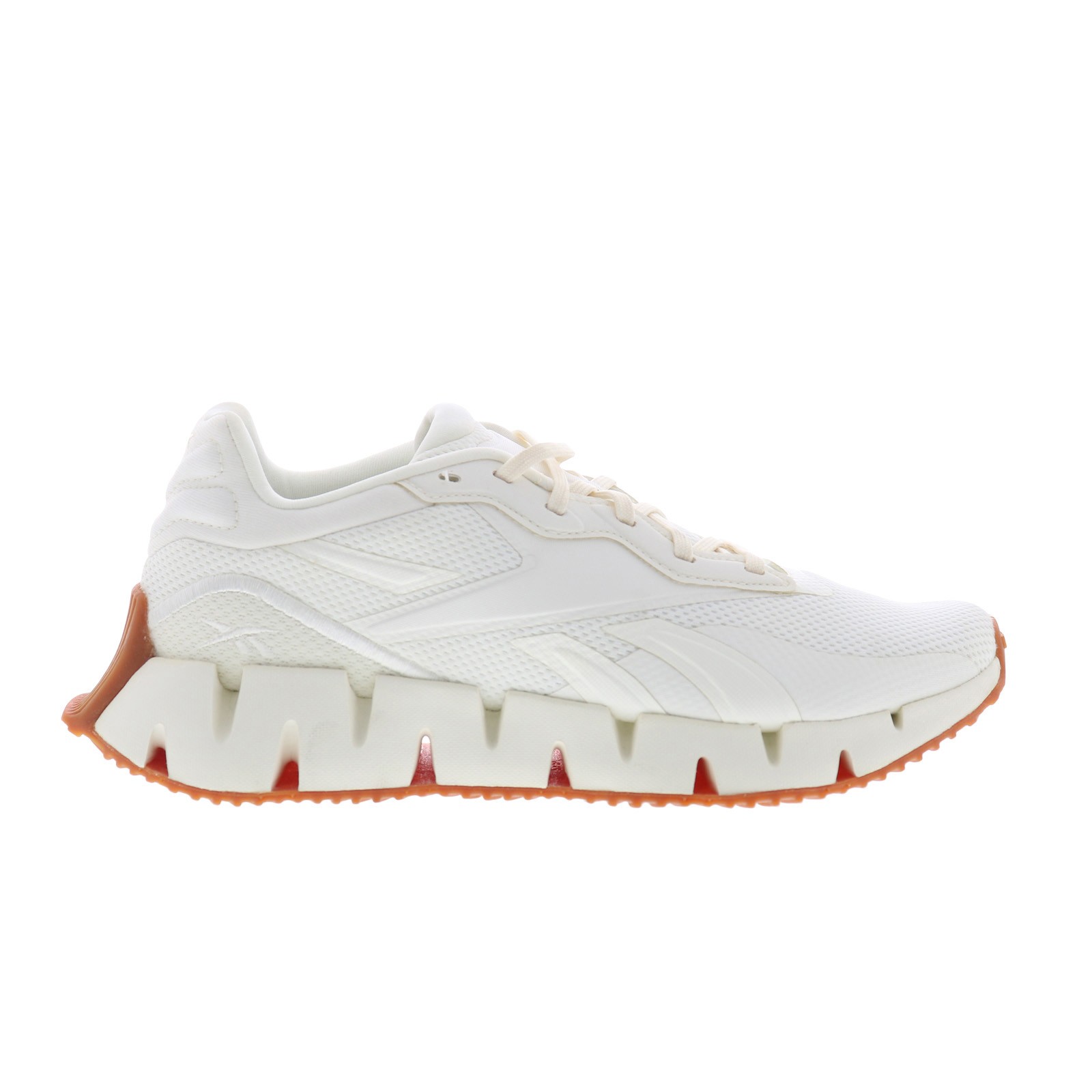 Reebok Zig Dynamica 4 Womens White Mesh Lace Up Lifestyle Sneakers Shoes