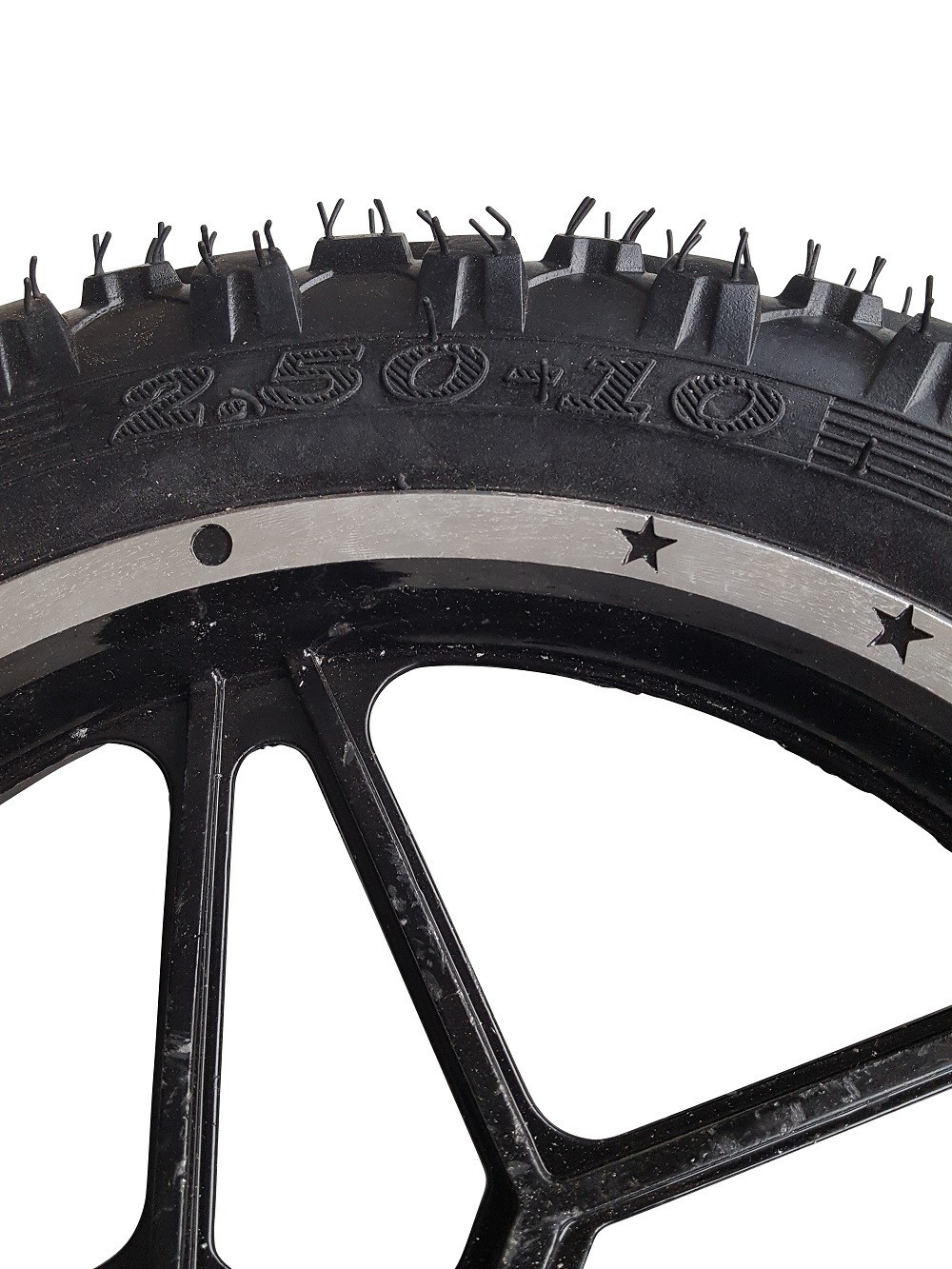Ruota anteriore 2.50-10 cerchio pneumatico tubo scooter elettrico dirt bike cross pneumatici foto 3