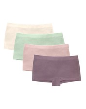 Hanes Girls Tween Underwear Seamless Boyshort Pack, Assorted, 4-Pack