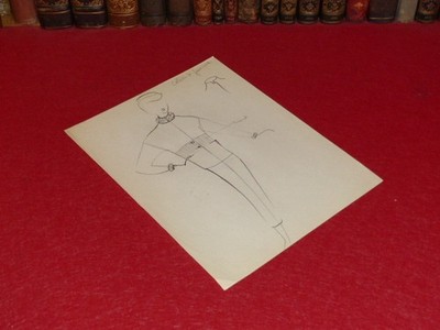 MODE FRENCH HAUTE COUTURE DESSIN ORIGINAL ANCIEN Fashion PIERRE BALMAIN 1952 -77