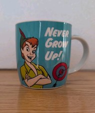 Disney Peter Pan Never Grow Up Coffee Mug Tea Cup Ceramic Disney Cup Peter Pan