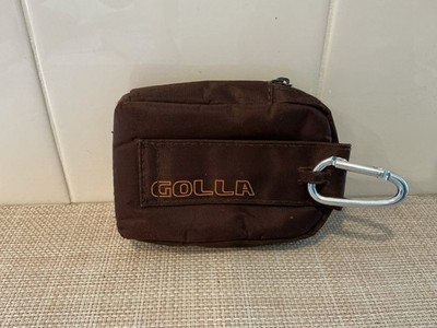 Golla Bag Pouch Phone Cable Cord Mp3 Camera Brown Case/Carabiner Clip Pre-owned