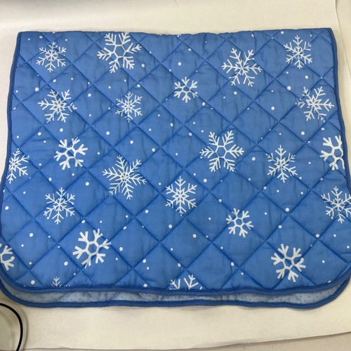 KOOLTAIL XL Dog Cooling Mat Blue Snowflake Pet Pad 48 x 28 Washable