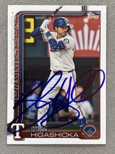 TEXAS RANGERS- KYLE HIGASHIOKA AUTOGRAPH 2025 TOPPS UPDATE #US207 TRADING CARD