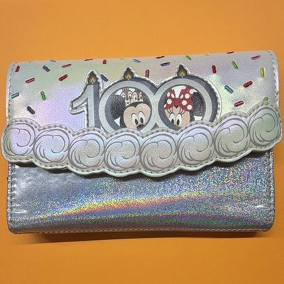 Loungefly Disney 100 Years of Wonder Wallet Silver Medium Mickey Minnie