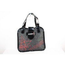 RARE Kuromi 2008 Black Gothic Sanrio Messenger Tote Bag Purse Hello Kitty CLEAN