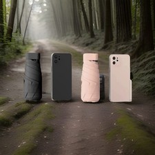 Mini Umbrella  Sunshade Combo with UV Protection for Travel Daily use