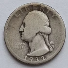 1932-D Washington Silver Quarter Good, Key Date Denver 25C coin