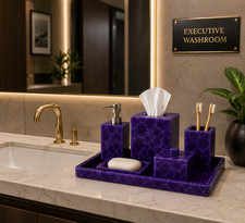 Luxury Amethyst Bathroom Accessories Set of 6