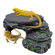 JWIZYOTR Bearded Dragon Basking Platform, Turtle Large, jungle green