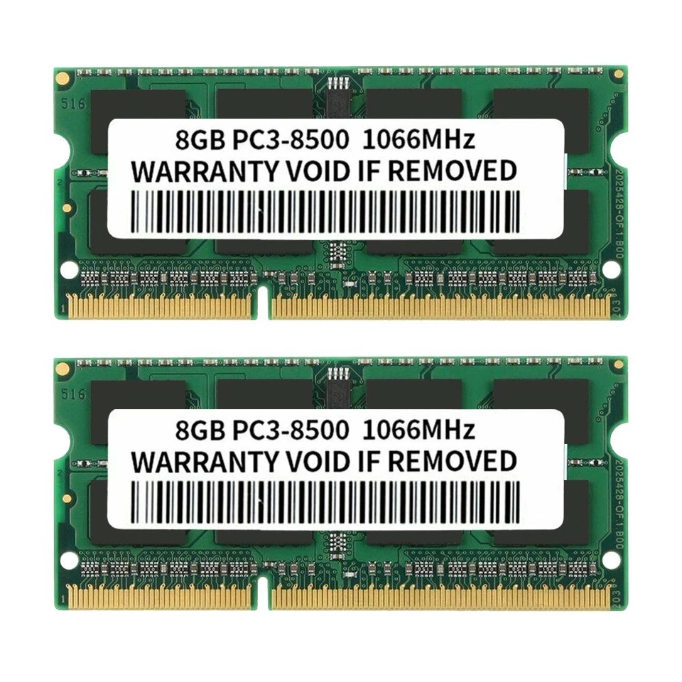 16GB 2x 8GB SODIMM Memory DDR3 PC3-8500 1066MHz 13" MacBook Pro 2.4GHz Mid 2010 - Image 3 of 4
