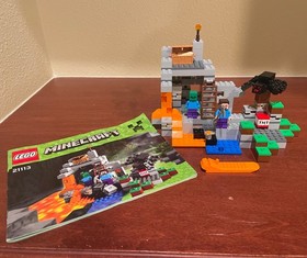 LEGO Minecraft: The Cave (21113) Used No Box Comes with LEGOs and Manual 