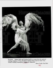 1995 Press Photo Robert Sella and Carolyn Swift in "Angels in AmericA" Play