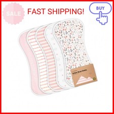Organic Burp Cloths Baby Boy  Girl - 5-Pack Super Absorbent Cotton Burping Clot
