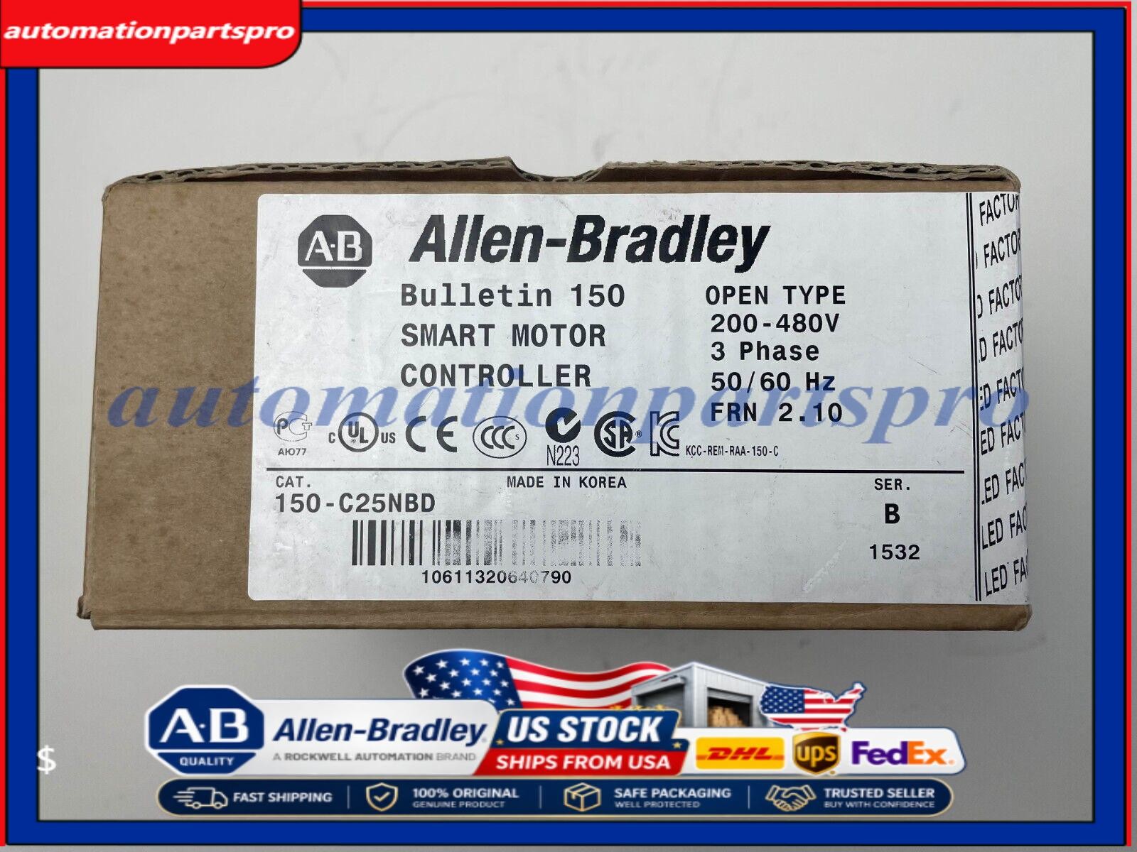 New Allen Bradley 150-C25NBD Motor Soft Starter 150C25NBD Shipping