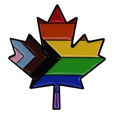 Pride Rainbow LGBTQ Maple Leaf Lapel Enamel Pin for Clothing Backpack Hat