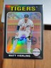2024 Topps Heritage Chrome Black Refractors #231 Matt Vierling HN /75