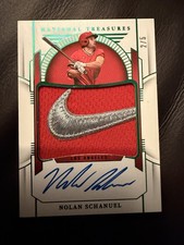 2024 Panini National Treasures Nolan Schanuel Prospect Nike Patch Logo Auto /5🔥