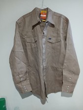 Unworn Wrangler Cowboy Cut Classic Fit Western Work Shirt-Pearl Lk Buttons-SZ L