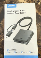 BENFEI 4-in-1 USB-C  USB 3.0 Memory Card Reader for SD Micro SD CF MS - NEW
