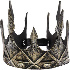 Regal King's Crown Adjustable Prince Tiara Medieval King Costume for Adults
