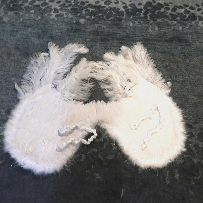 White Fluffy Feather Angel Adult Costume Wings 28'' wide