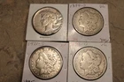 Lot Of 4 Silver Dollars Morgan And Peace Silver Dollar Lot 90% Silver