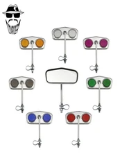 Original Lowrider Diamond Rear View Bicycle Mirror Reflector Cruiser Bike Chrome