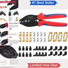 Ratchet Spark Plug Wire Crimper 25 Piece Kit 8mm Terminals Boots Stripping Tool Ratchet Spark Plug Wire Crimper 25 Piece Kit 8mm Terminals Boots Stripping Tool